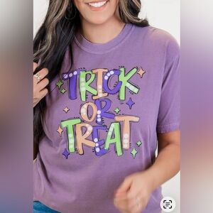 Purple Trick or Treat Graphic Tee